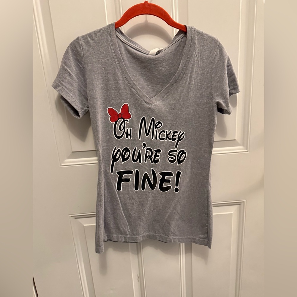 Gray Mickey Mouse Kids T-Shirt